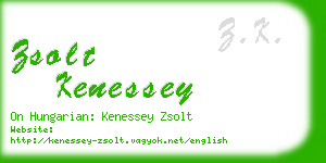 zsolt kenessey business card